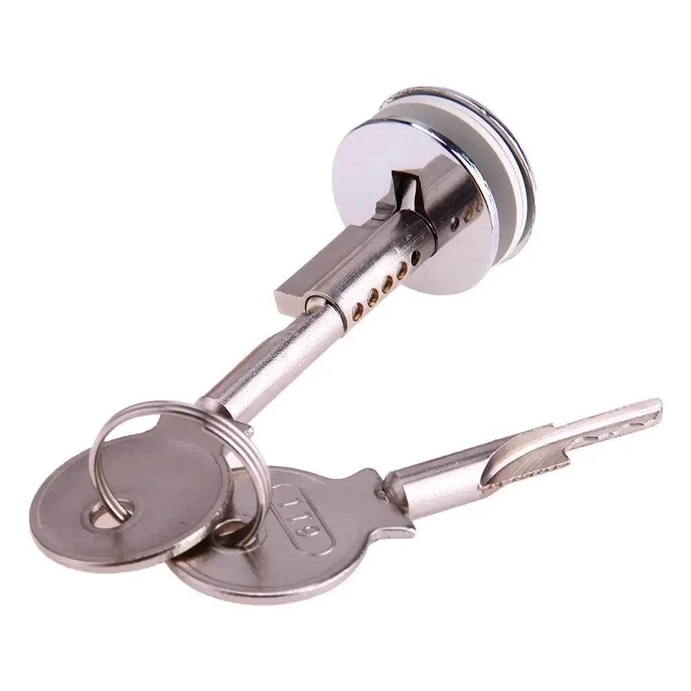 Anti-theft Sliding Glass Push Door Hardware Accessories Showcase Glass Display Cabinet Door Window Cabinet Lock Glass Lock