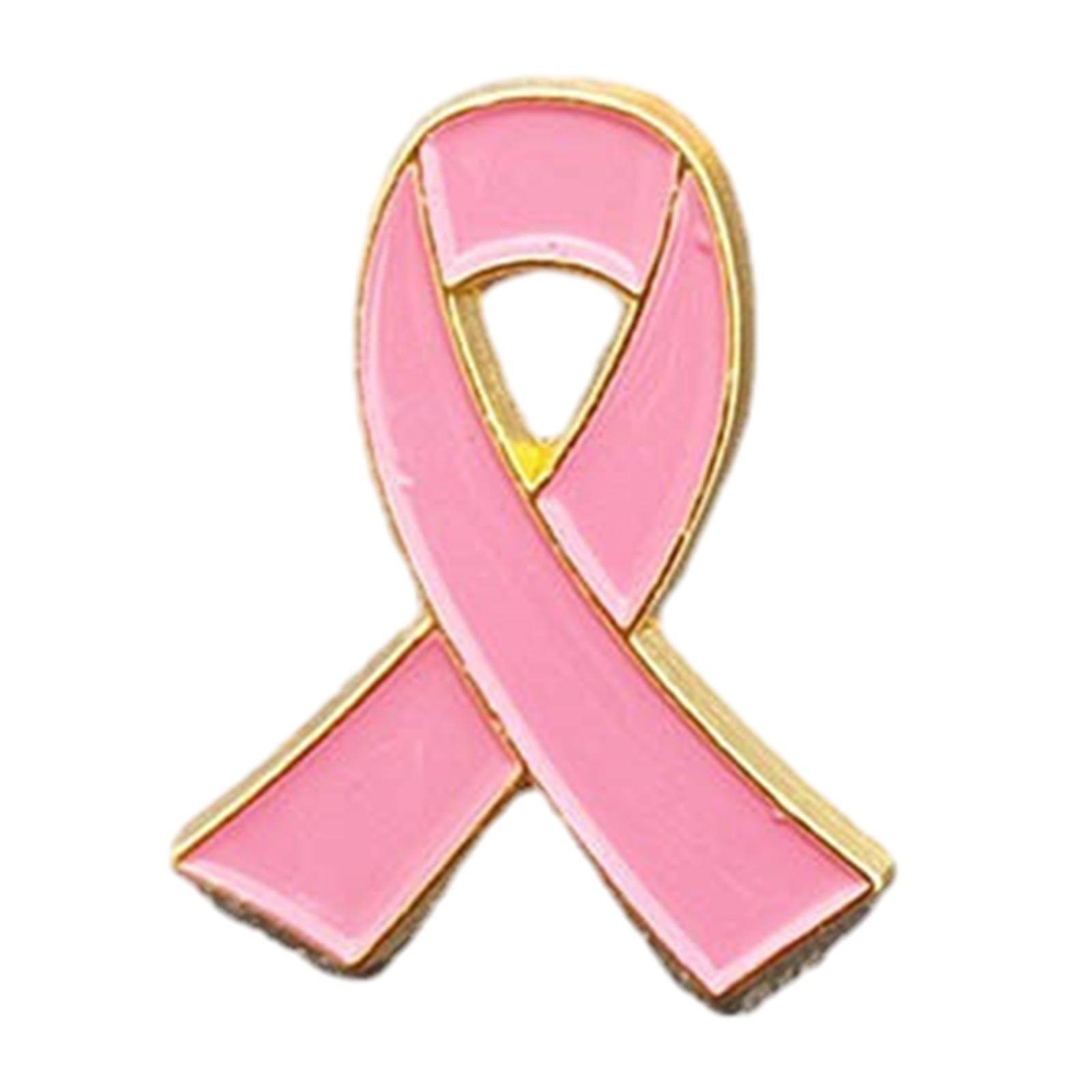Hope Ribbon Brooch Pins Breast Cancers Pink Ribbon Pins Breast Cancers Awareness Lapel Pin for Women Girls Jewelry Gifts 1