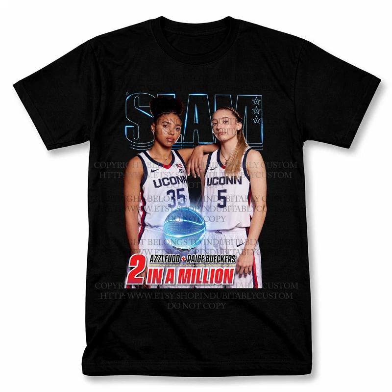 Slam Paige Bueckers Azzi Fudd Graphic T Shirt Vintage Tee S