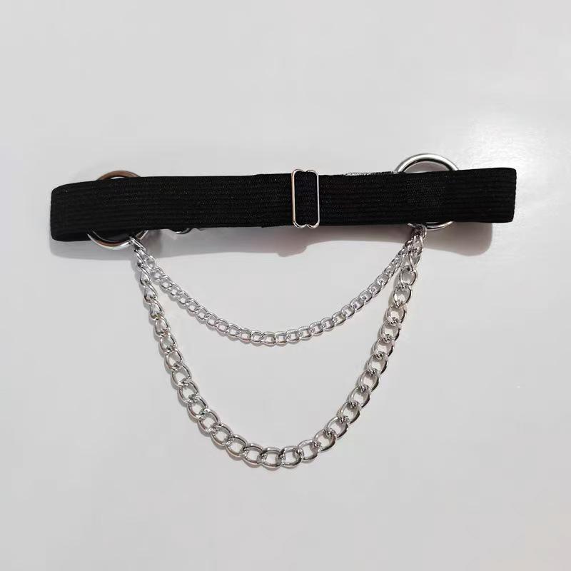1Pcs Women Punk Goth Heart Pu Leather Elastic Leg Rings Body Jewelry On The Legs Elastic Body Chains Suspender Garters Belt