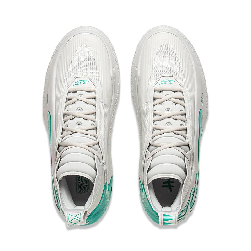 LiNing Wow11 Cushioning Abrasion Resistant Lightweight Mid Top GCU Basketball Shoes Men's Waterdrop Gray