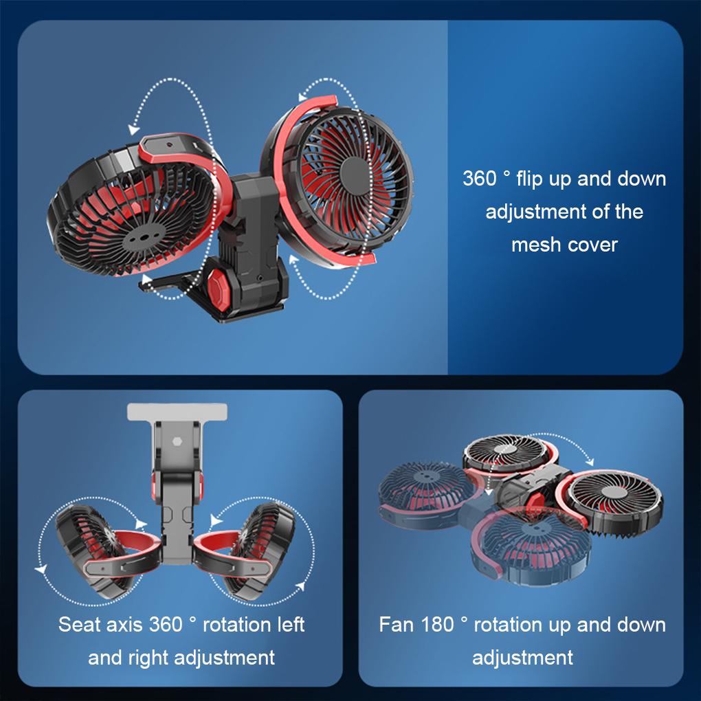 

Dual Head Car Fan Cooling Fan Car Cooling Fan Powerful Electric Fan For Sedan SUV RV Truck