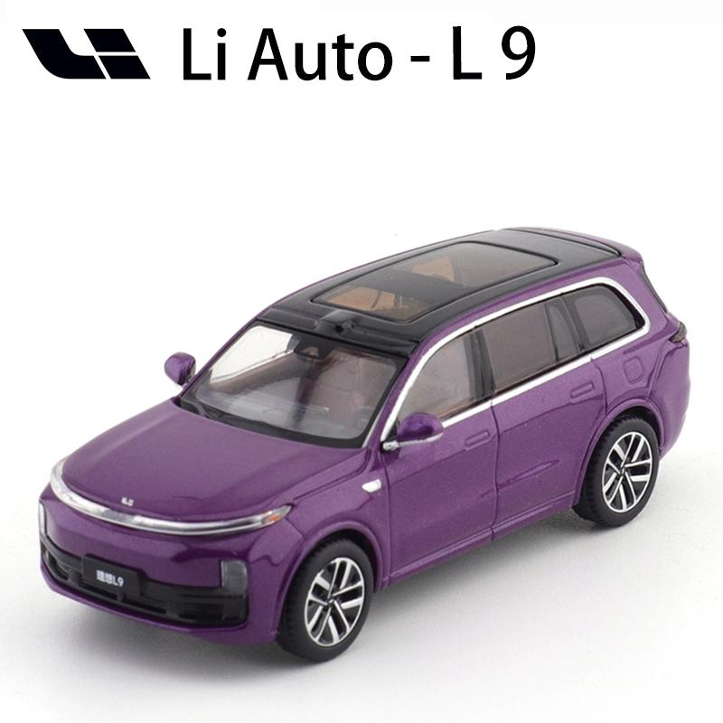 Li Auto Mega L6 L7 L8 L9 1/64 Car Alloy Motor Vehicle Diecast Metal Model Kids Toys For Boys Friends Gifts Collect Ornaments