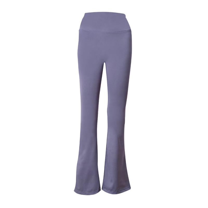 Pantaloni a zampa originali Lulu a vita alta con scanalature: Leggings a zampa d'elefante per Yoga e Pilates, effetto nudo, sollevamento glutei e snellenti.