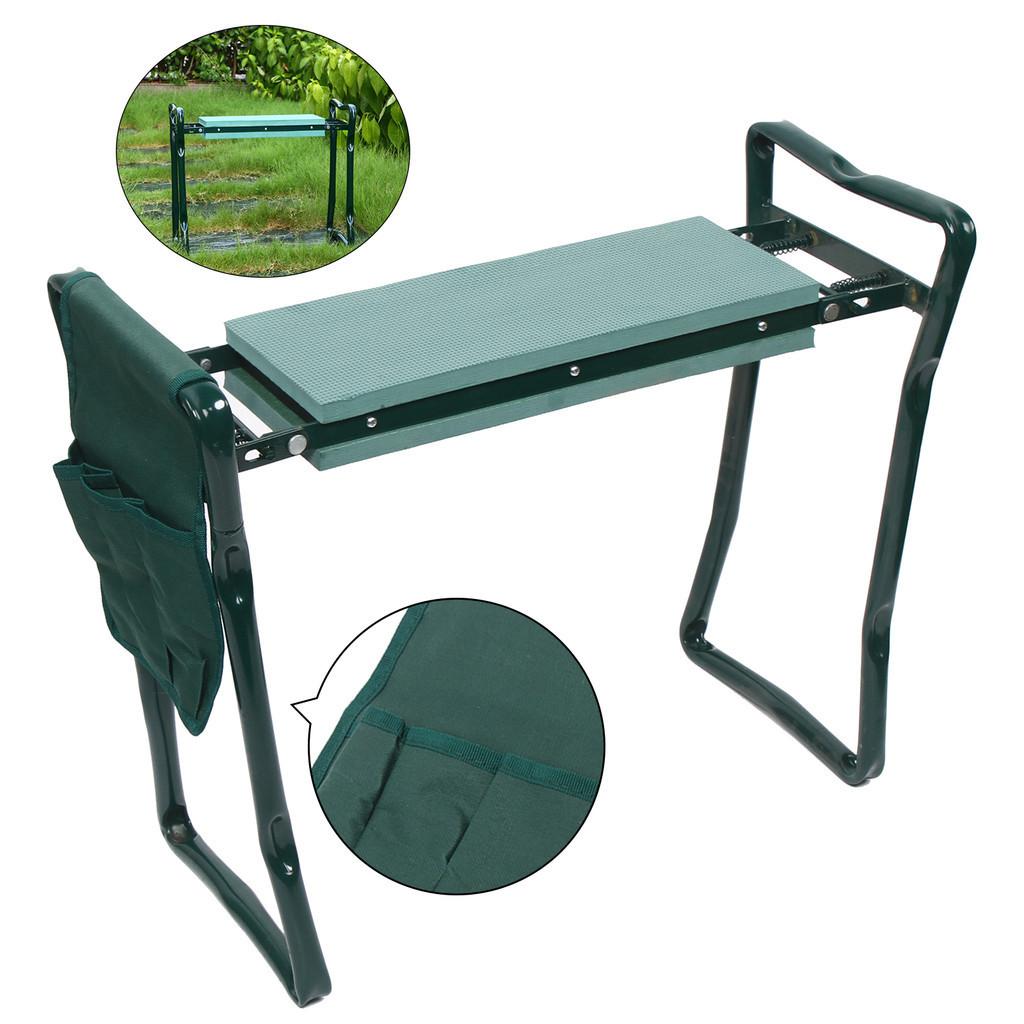 Foldable Sitting And Kneeling Dual-purpose Chair Multifunctional Garden Cushion With Tool Bag 60 * 27 * 49cm Portable Garden Kneeling Stool