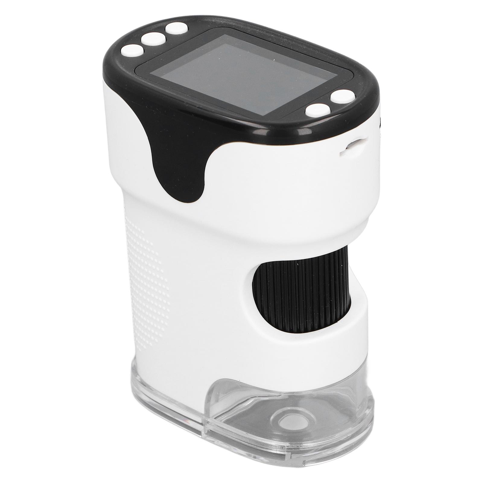 

Ручний мікроскоп 1000X 2-дюймовий кольоровий екран Дитячий портативний цифровий мікроскоп з FHD 10 МП фото білий