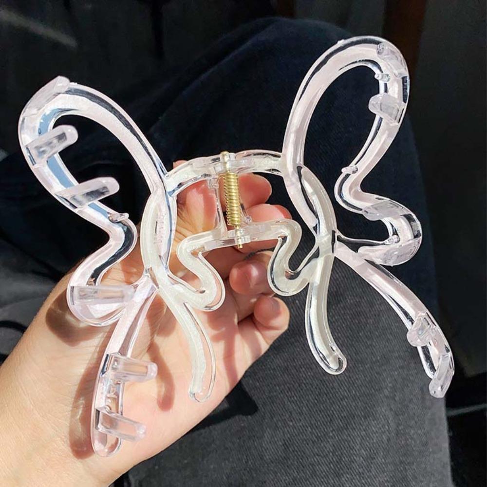 Plastic Korean Hair Clip Beach Headwear Butterfly Shark Clip Sweet Butterfly Hair Claw Lady/Girls