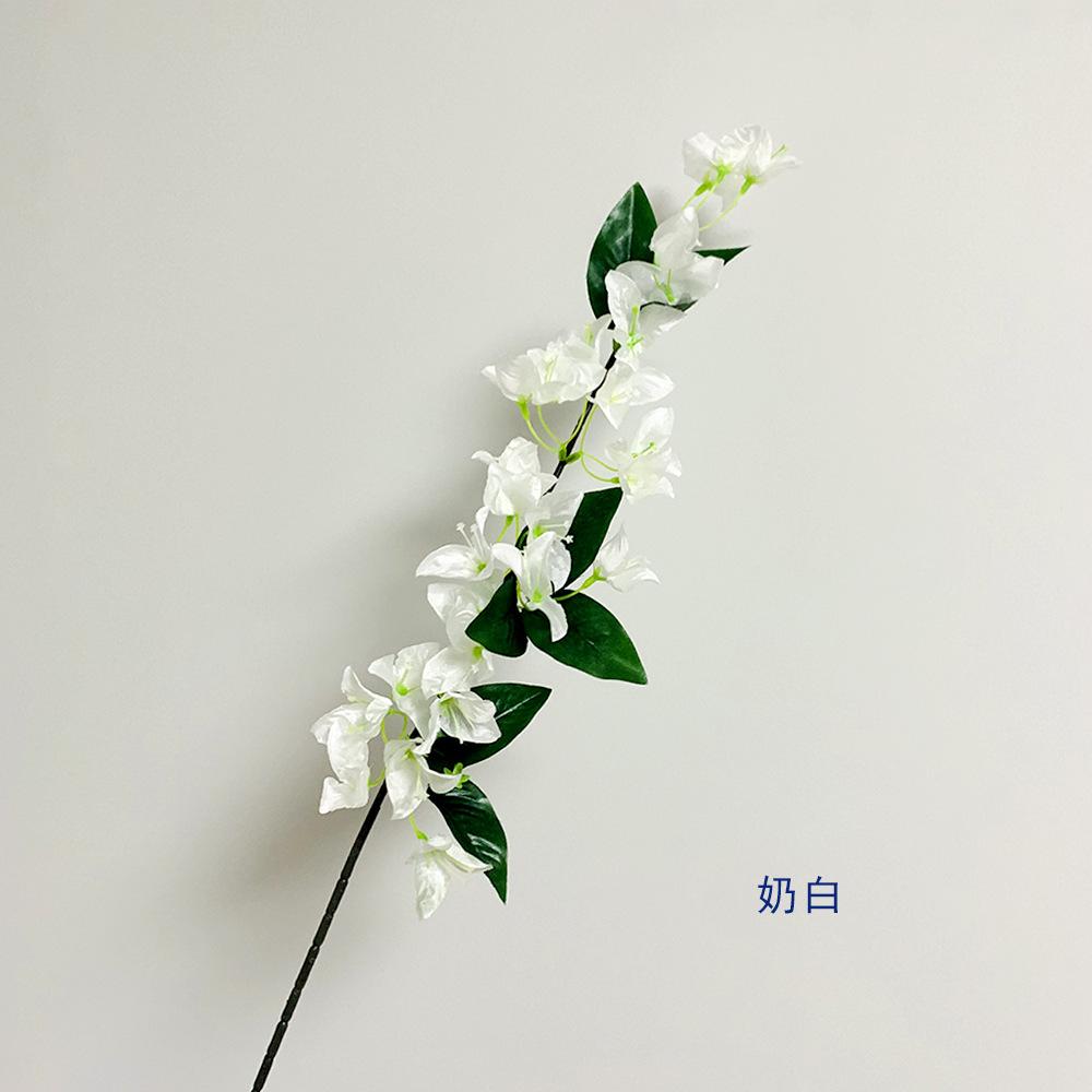 Single Artificial Bougainvillea with Leaves Vine for Home Wedding Wall Hanging Floral Decoration