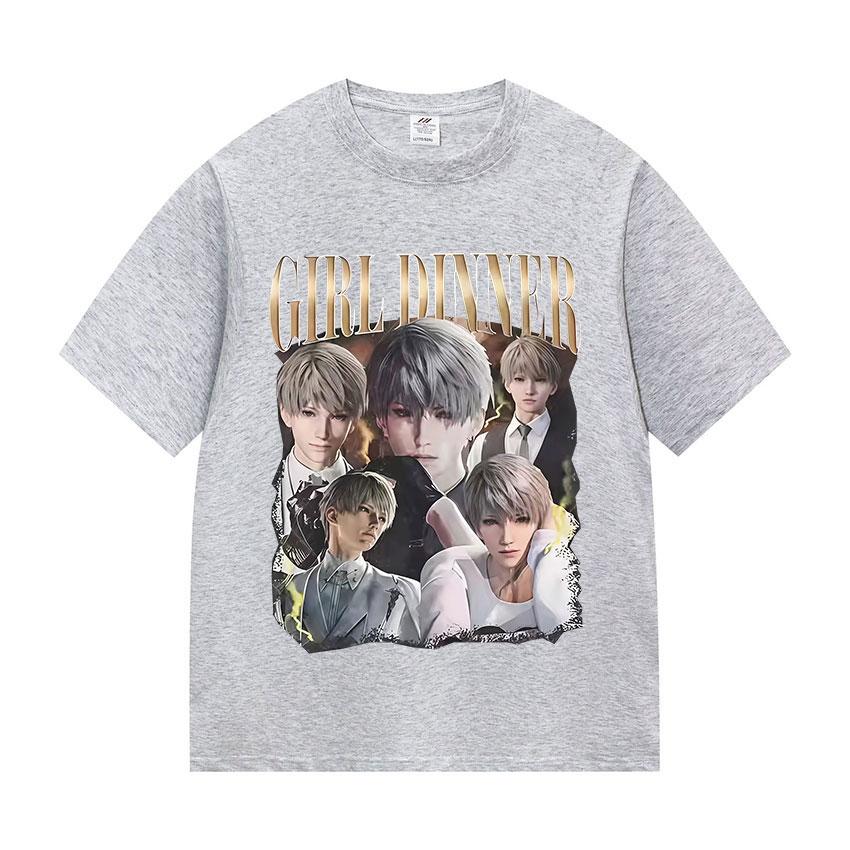 90s Retro Girls Dinner Love Deep Space Pattern Tshirt Summer Mens Fashion Oversized Tshirt Mens Highquality Cotton Tshirt