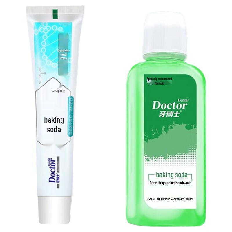 Dr. Dental Baking Soda Toothpaste & Mouthwash Set