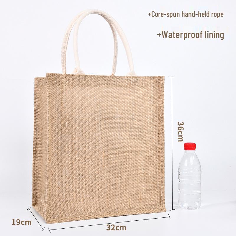 

Customized Burlap Jute Tote Bag - MUJI Handbag Style for DIY Shopping