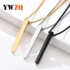 Men's Stainless Steel Hip Hop Rectangular Pendant Necklace - Three-Dimensional Cool Style for Couples