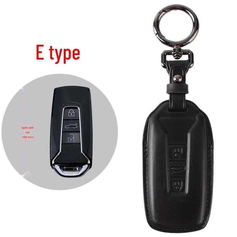 

2021 Genuine Leather Key Case for Volkswagen Touareg & Phideon – Retro Men s Cowhide Shell