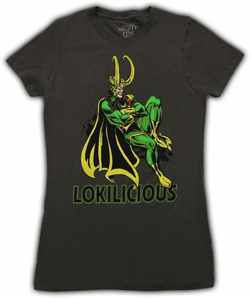 Взрослая Унисекс Marvel Comics Тор Локи Lokilicious Легкая 100% Хлопковая Футболка Мужские Футболки Топ S