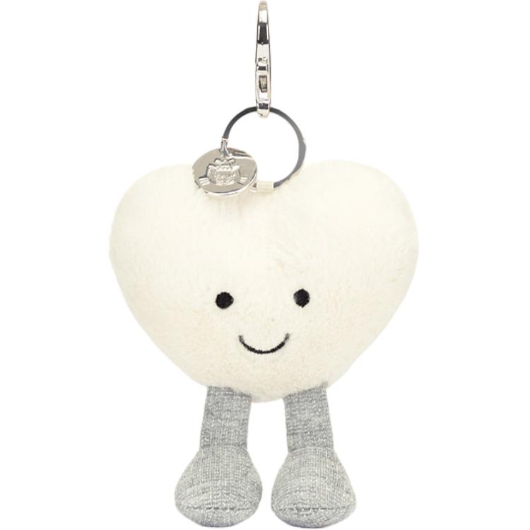 

JELLYCAT Valentine s Day Milky White Heart Bag Doll Plush Pendant 8cm High Ivory Heart Bag бежевый