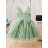 Mädchen-Traumhaftes Dreidimensionales Schmetterlingsflügelkleid, Süßes Mehrfarbiges Blumenbesticktes Netz-Prinzessinnenkleid für Sommer-Geburtstagspartys