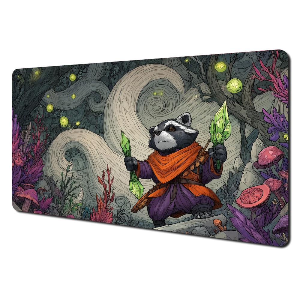 AntiSlip Stain Proof PTCG PlaymatRamen Art Card Game Mat Durable Gaming Desk Pad for Players