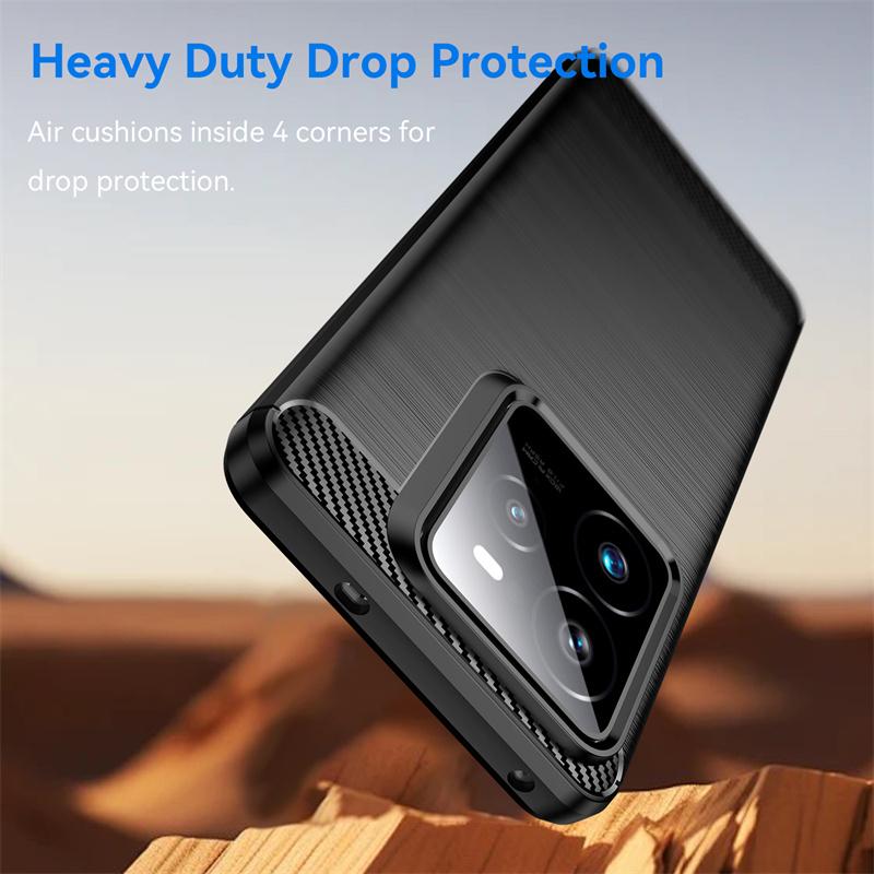 Pro Realme GT 7 Pro Pouzdro Kryt OPPO Realme GT 7 Pro Capas Telefon Zadní Nárazuvzdorný TPU Silikon Vlákno z Uhlíku Fundas Realme GT 7 Pro