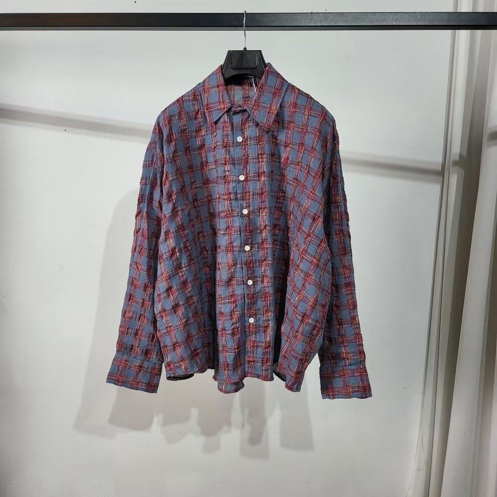 Cămașă cu mânecă lungă cu litere 2024 în stil japonez Hong Kong Cămașă lentă pentru băieți, vară, la modă, versatilă, casual