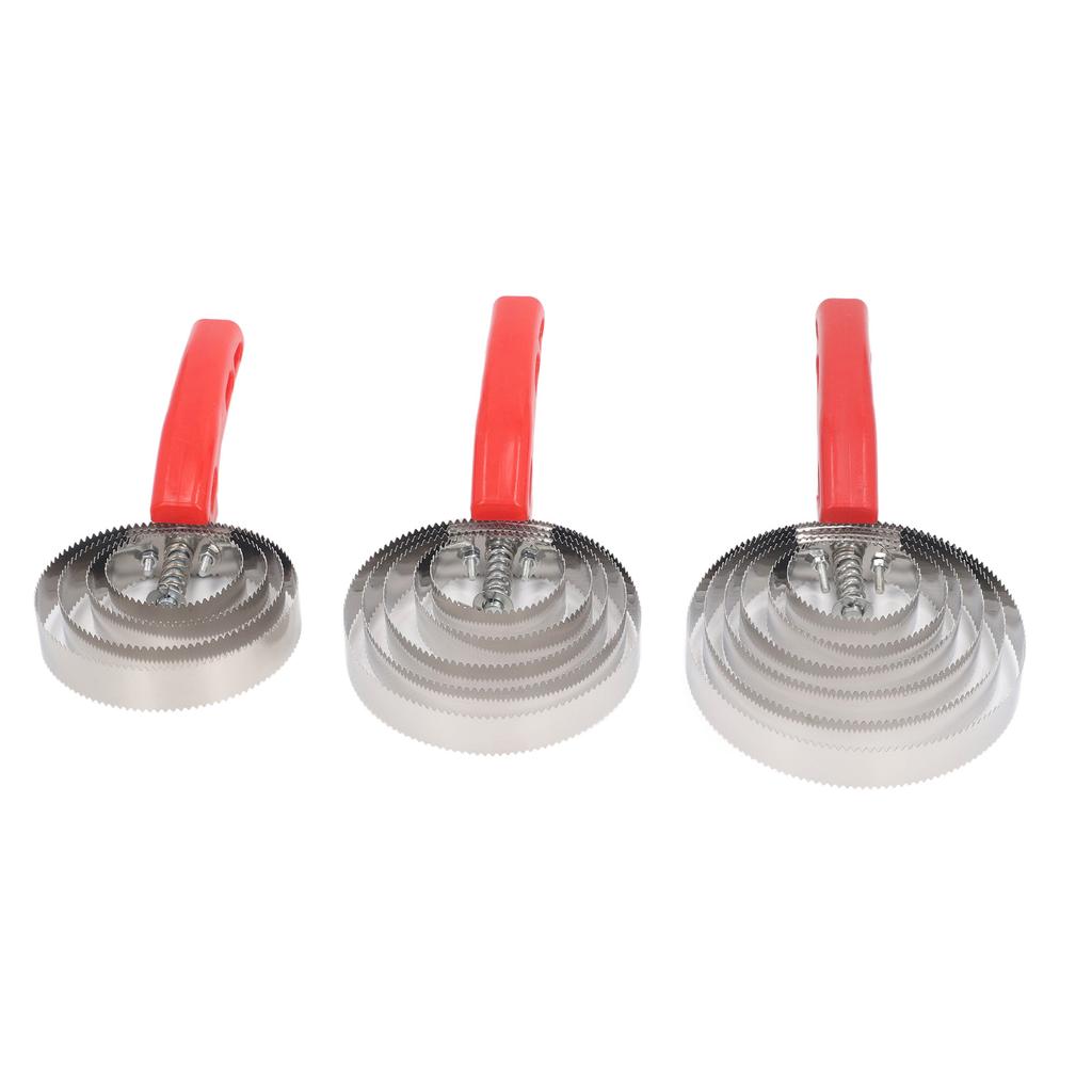 3pcs Horse Curry Comb Multipurpose 4 Rings 5 Rings 6 Rings Double Sided Stainless Steel Curry Comb