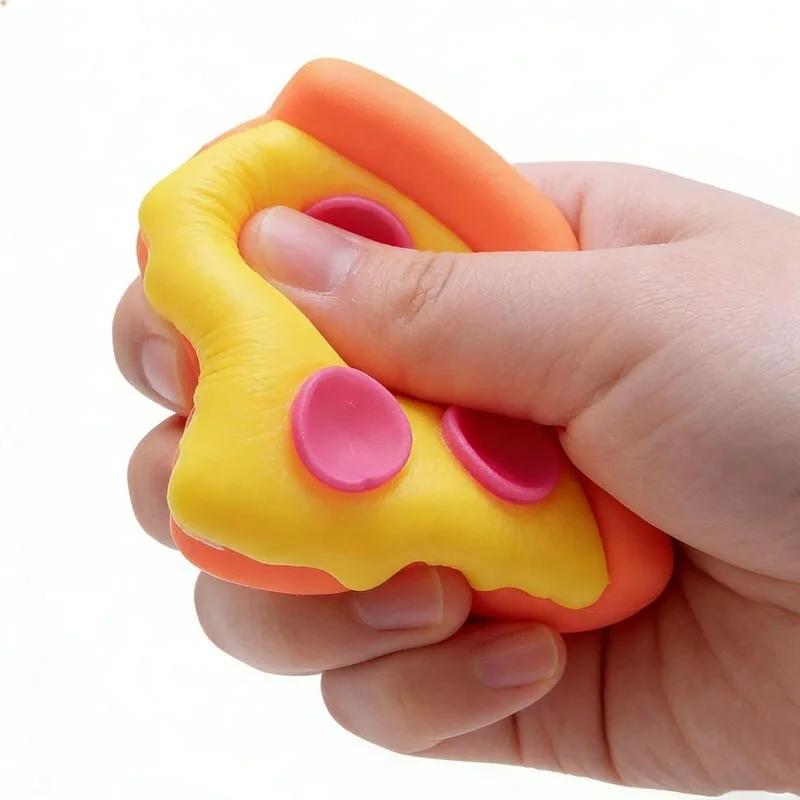 Schylling Needoh pizza Kostka na odbourání stresu Squishy Kostka pro smyslovou stimulaci Fidget kostka Proti úzkosti Mačkací objekt Pro soustředění ADHD dárek