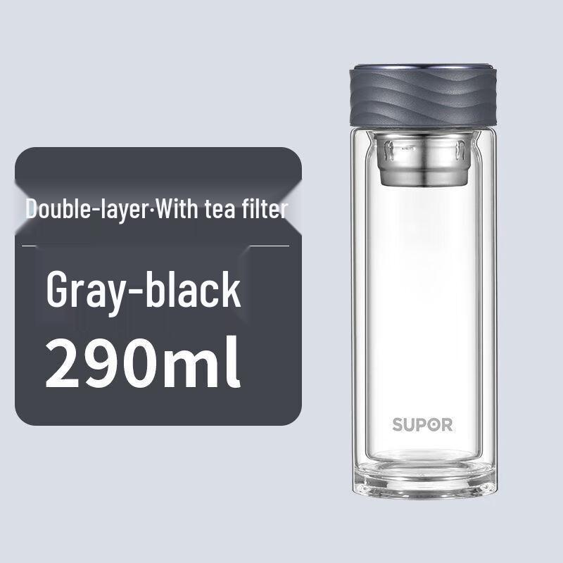 Supor Qin Series Double-Layer Glass Tea Mug