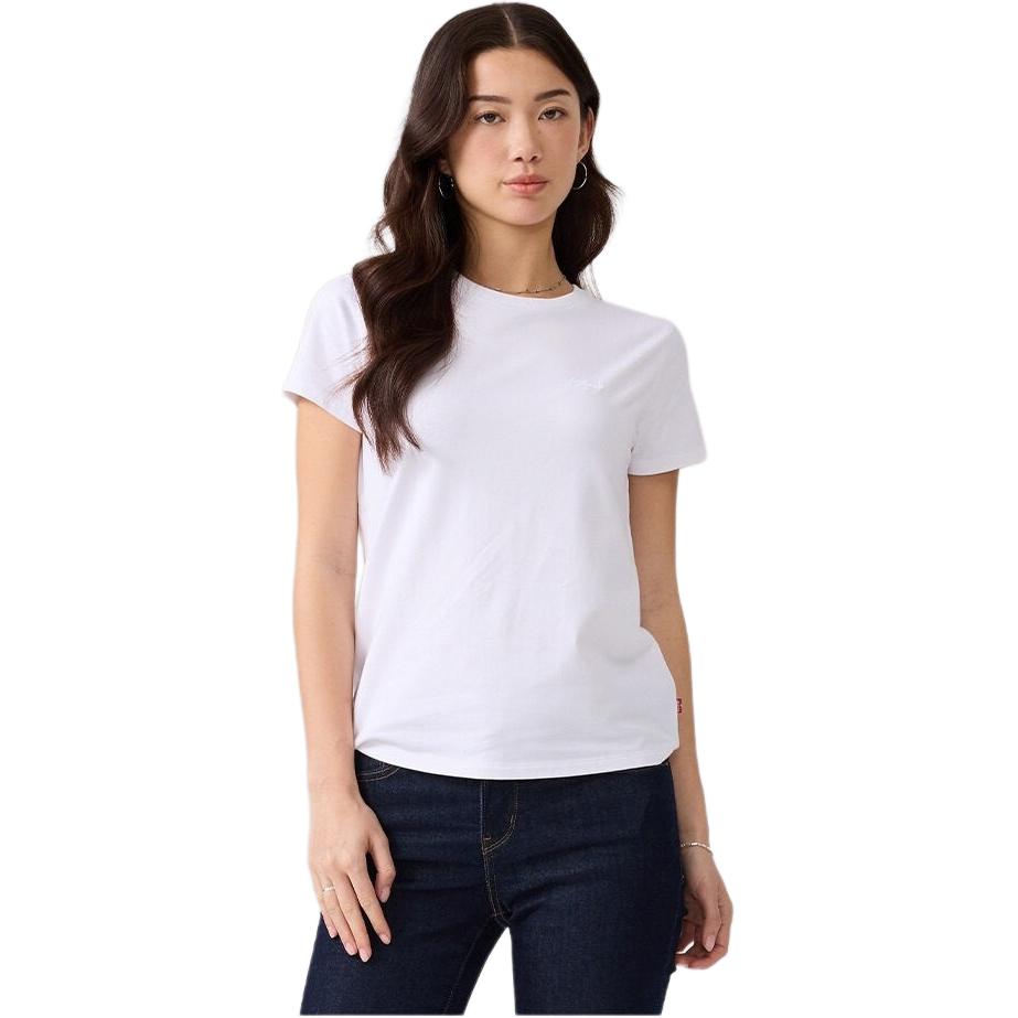 Levis Simple Round Neck Slim Fit Short Sleeve T-Shirt Women Tops 008XB-0001