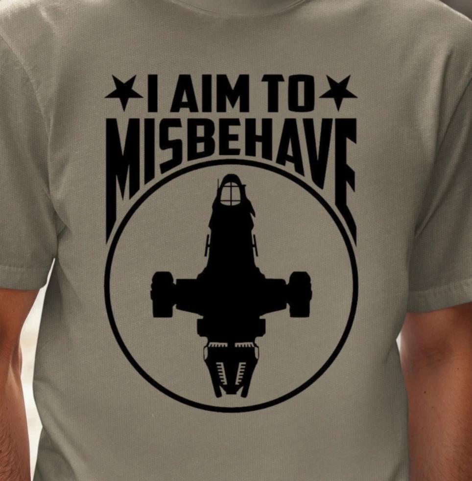 I Aim to Misbehave T-Shirt | Firefly Serenity sci-fi tee, Malcom Reynolds S