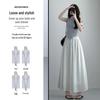 Pleated A-Line Cotton Linen High Waist Wide Leg Culottes Skirt Pants