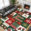 Christmas Custom Name Printed Square Area Rug Soft Non Slip Floor Carpet For Bedroom Holiday Gift