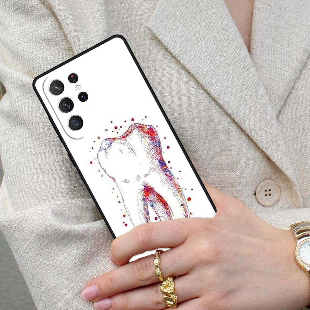 dentist tooth Art Cell Phone Case for Samsung Galaxy S26 Ultra S25 S24 S23 S22 S21 S20 Note10 Cover