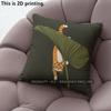 Cute Ginger Cat Ginkgo Leaf Throw Pillow Covers Pattern Cushion Cover Suitable For Sofa Bedroom Car Pillow Cover