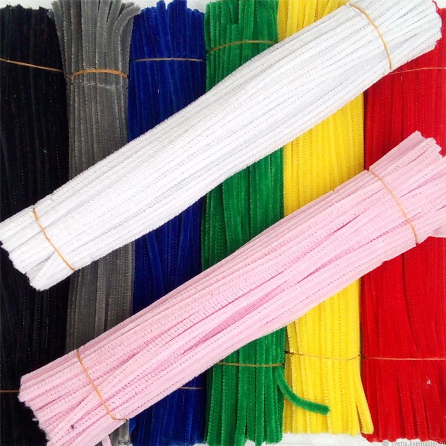 150/450pcs Chenille Stems Craft Pipe Cleaners Indoor Decor Handicraft DIY Furry Strip Party Festival Birthday Gift XJM