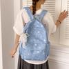 Schoolbag star printing student schoolbag personality niche versatile leisure backpack class travel large capacity backpack