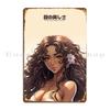 Anime Girl Beauty Metal Plaque Poster Printed Party Wall Decor Cave Wall Mural Tin Sign Poster