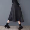 Plus Size Black High Waist Vintage Patchwork Spring Autumn Casual Loose Long for Woman Skirts Womens Skirt