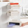 Punch Free Magnetic Paper Towel Holder Large Capacity Refrigerator Organizer  Kitchen