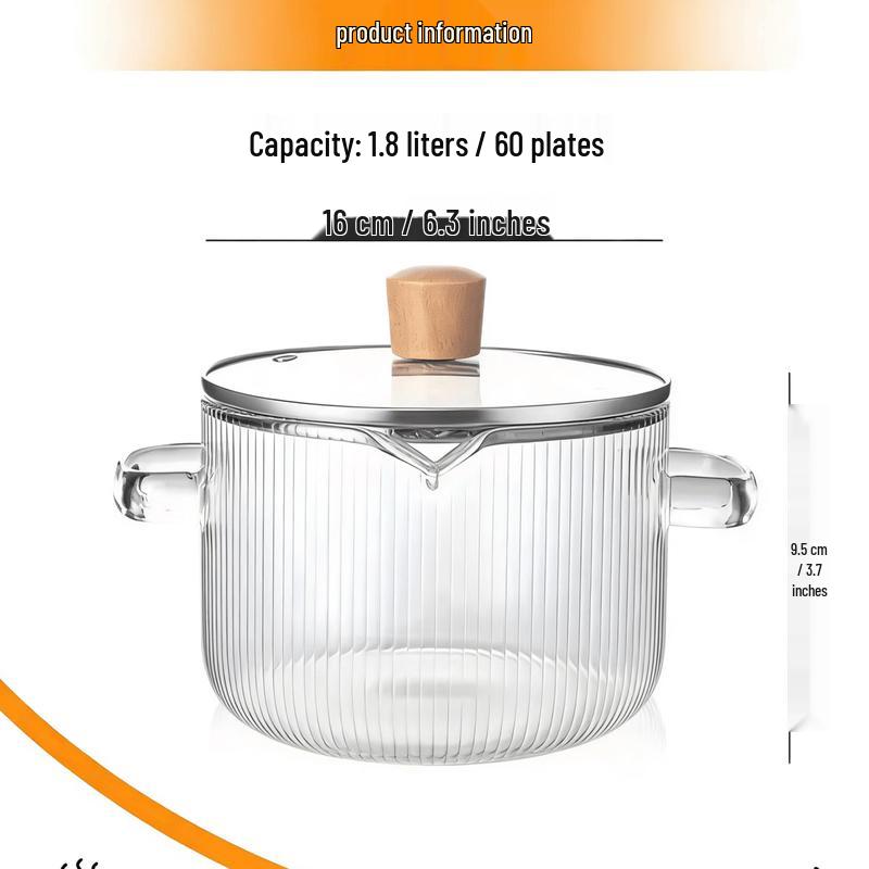 High Borosilicate Glass Multi-purpose Cooking Pot