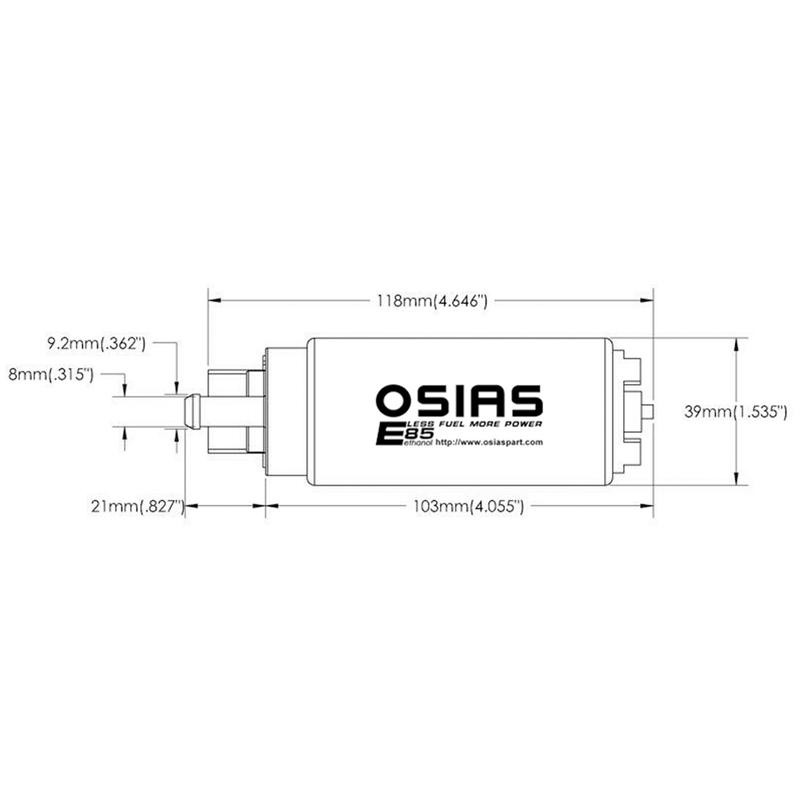 OSIAS 340LPH Compatibile E85 Pompa Carburante ad Alto Flusso "Sostituisce Walbro 255LPH GSS342" Per Honda Civic Accord Elantra Chevrolet Dodge