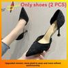 Spring Summer Women High Heels Pu Elegant Pointed Toe Slipon For Daily Wear