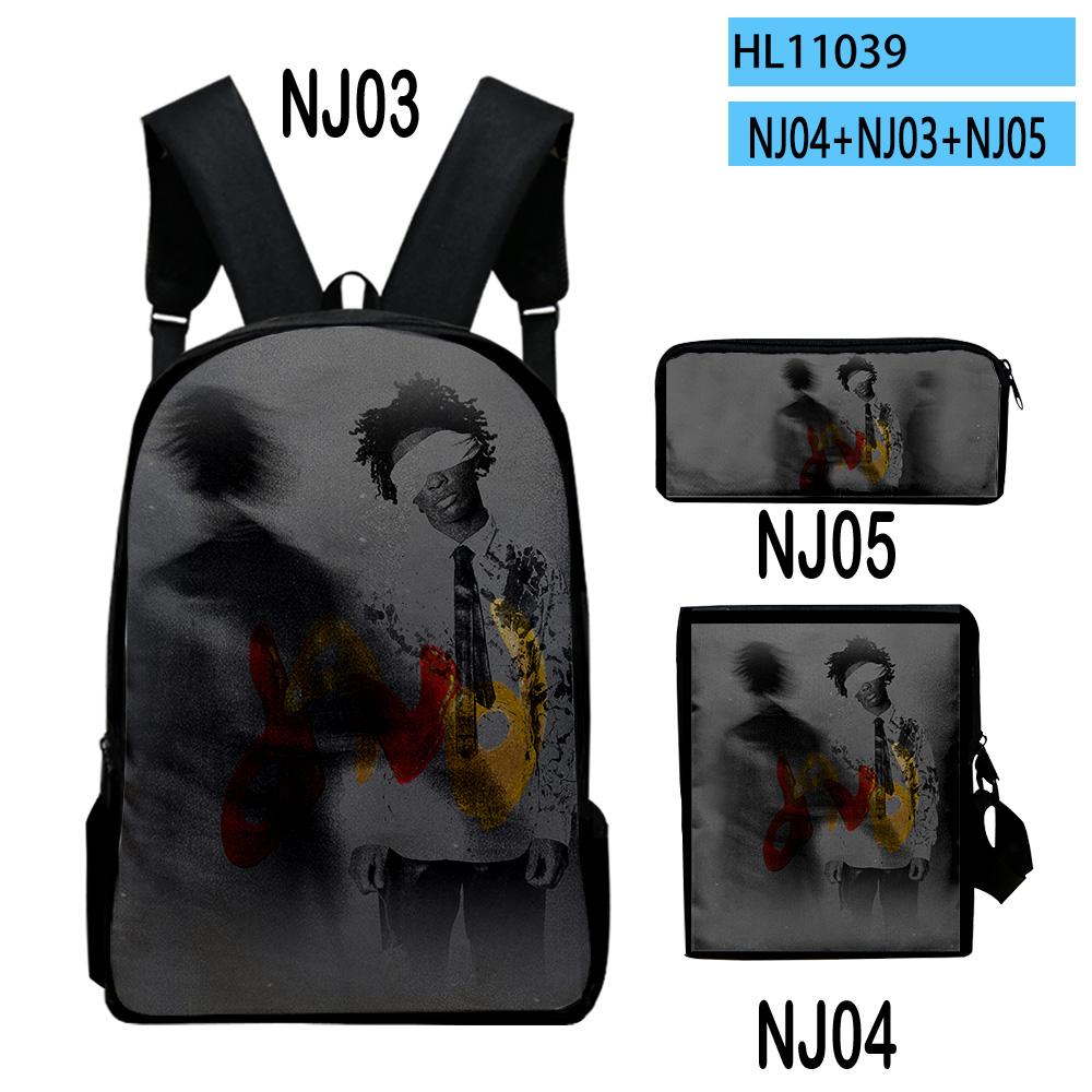 Classic Popular Young Singer D4vd 3D Print 3pcs/Set pupil School Bags Laptop Daypack Backpack Inclined shoulder bag Pencil Case