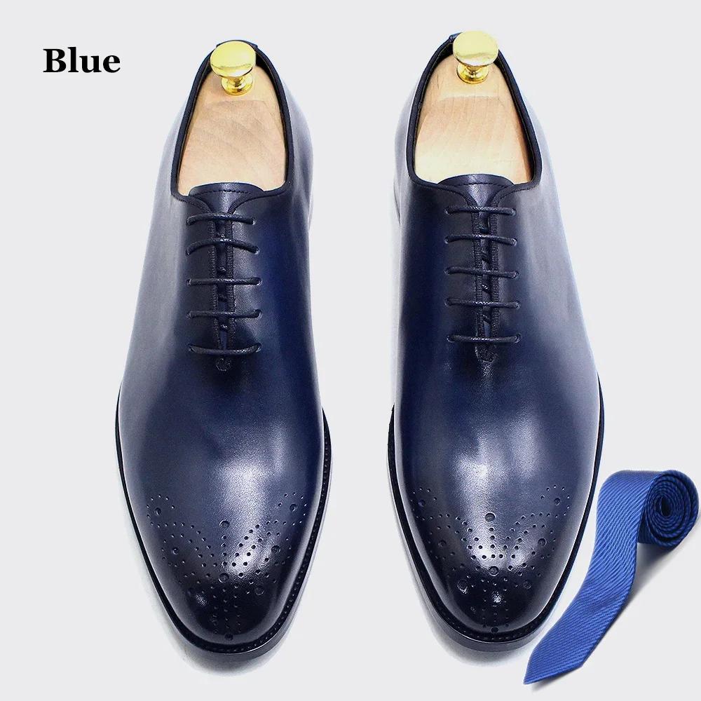 Pantofi Oxford de Lux Clasici pentru Bărbați, Croială Întreagă, Piele Naturală, Lucrați Manual, cu Șireturi, Pantofi Formale pentru Bărbați, Nuntă, Afaceri, Birou