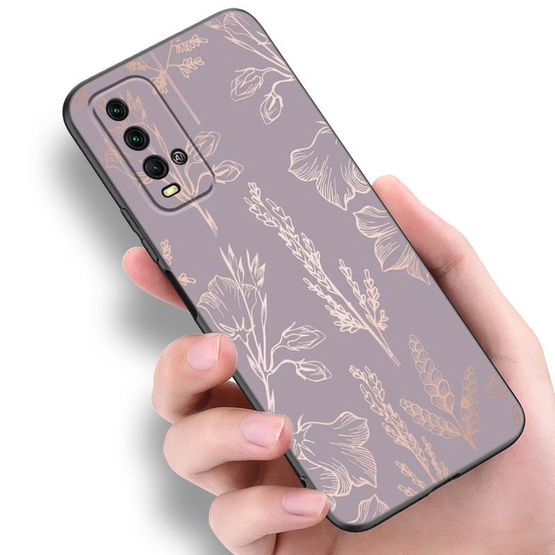 Beautiful Rose Bling Picture Phone Case For Xiaomi Redmi Note 5 6 9T K20 K40 K50 Pro 7A 8A 9A 9C 9i 10A 10C A1 S2 Black Cover