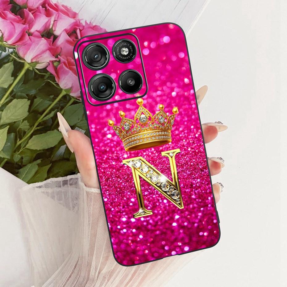 Fashion Letter Phone Case For Motorola Moto G77 G67 Back Cover For MOTO G67 G77 5G Soft Black Silicone Cases