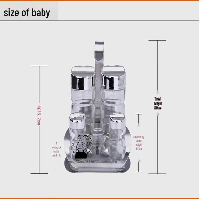 OG+ Nerezová ocel Skleněná Sada na koření