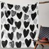 Enchanted Blue Heart & Butterfly Throw Blanket: Coastal Floral Pattern Dreamy Cozy Home Decor