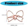 Pack of 100 Metal Paper Clip Bowknot Paperclips Metal Paperclips Book Marker Clip For Document File Paper Photo Card