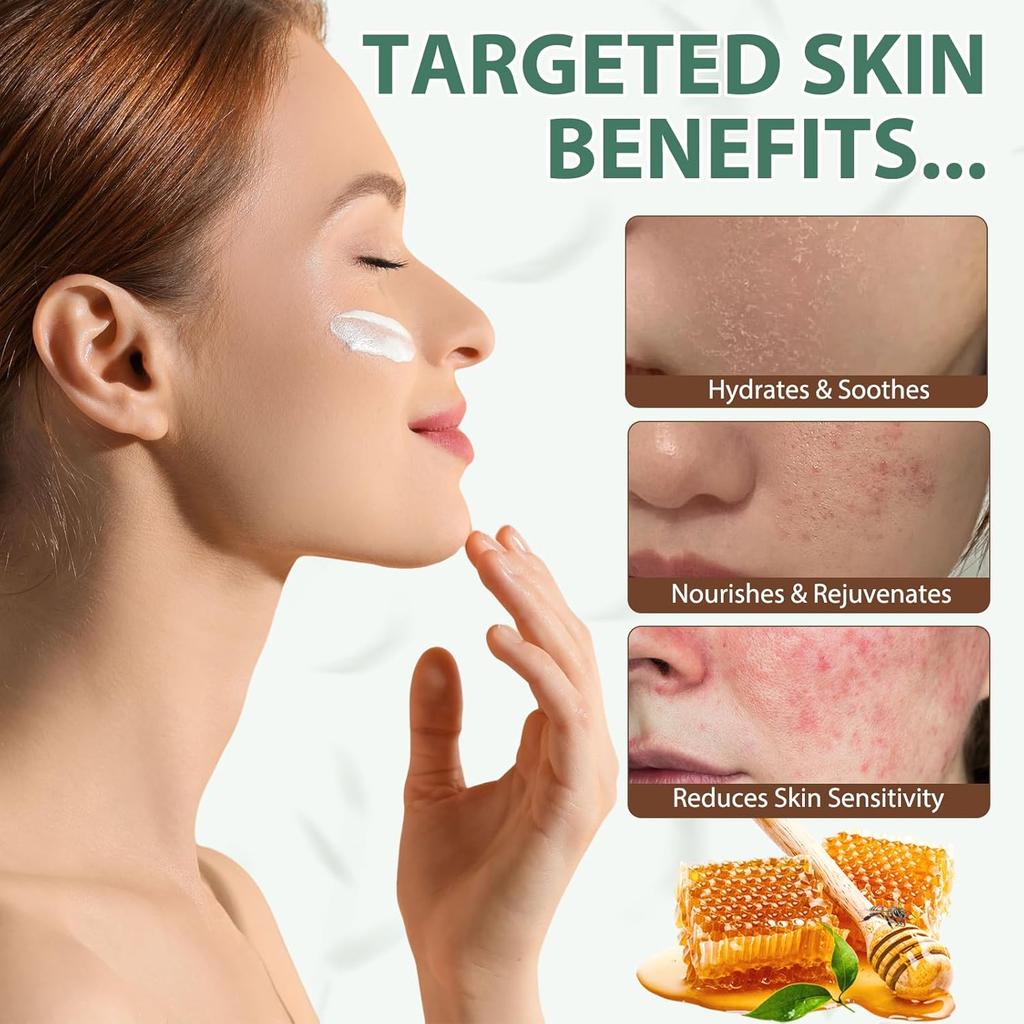 WHLH & WELL-BEING Beef Tallow for Skin, Beef Tallow and Honey Balm, All-Natural Ingredient Moisturizer for Face & Body Skin Care 1Pack