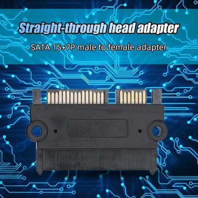 7+15 Male To Female Converter Head 22Pin Power Data Adapter SATA To SATA Adapter Data Power Transfer Connector Adapter 1-20PCS