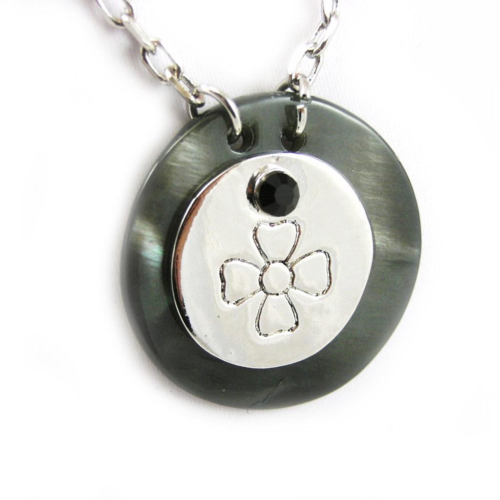 

NOA [G0492] - Дизайнерское колье Nacre en Folie серый